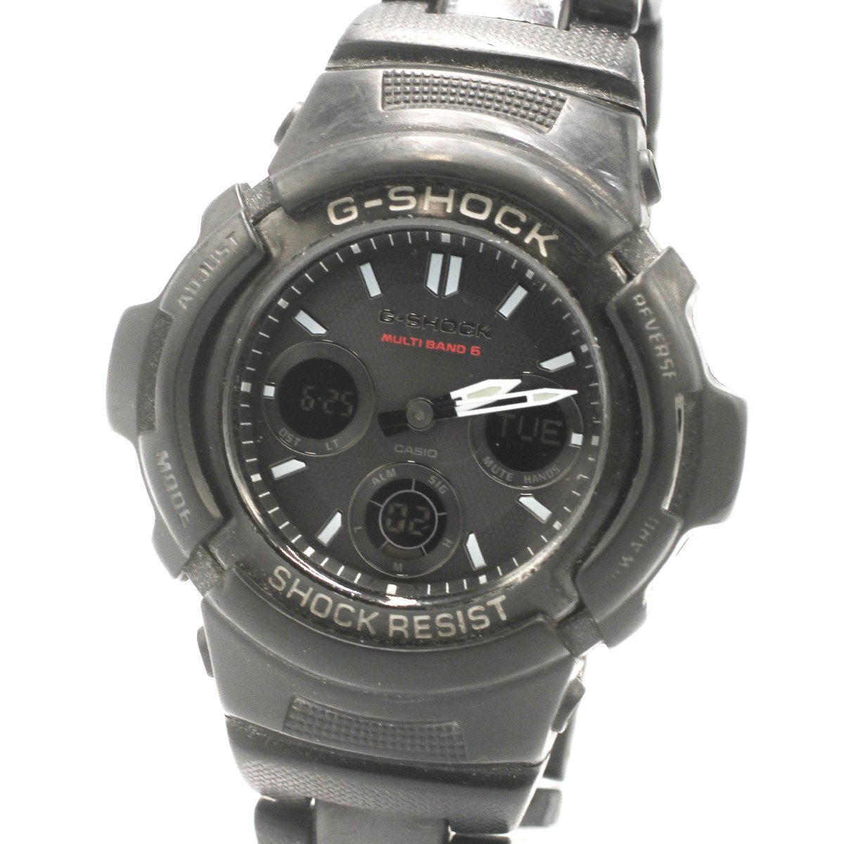 1円 稼働 CASIO カシオ G-SHOCK Gショック AWG-M100SBC タフソーラー 電波受信 電波ソーラー QZ アナデジ 腕時計 メンズ 0521620240820