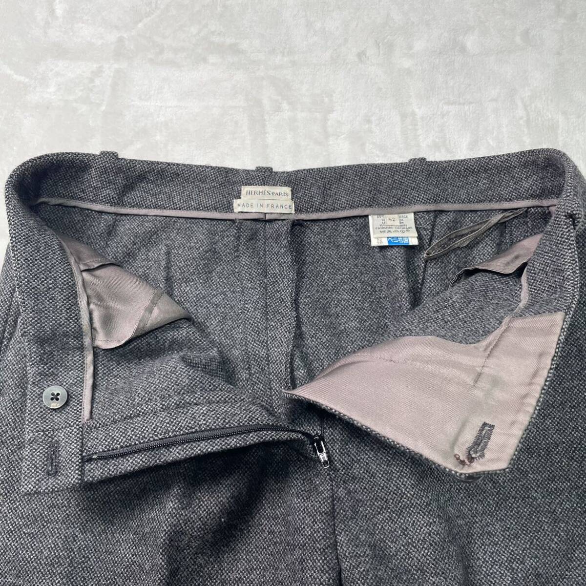 HERMES by Maison Martin Margiela tweed wide slacks エルメス HERMES by Maison Martin Margiela tweed wide slacks エルメス