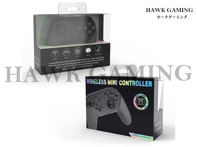 新品 Nintendo Switch PROコン ミニコントローラー 黒色 無線/有線 2Way ジャイロ6軸 プロコン 子供・女性におすすめ ラバー