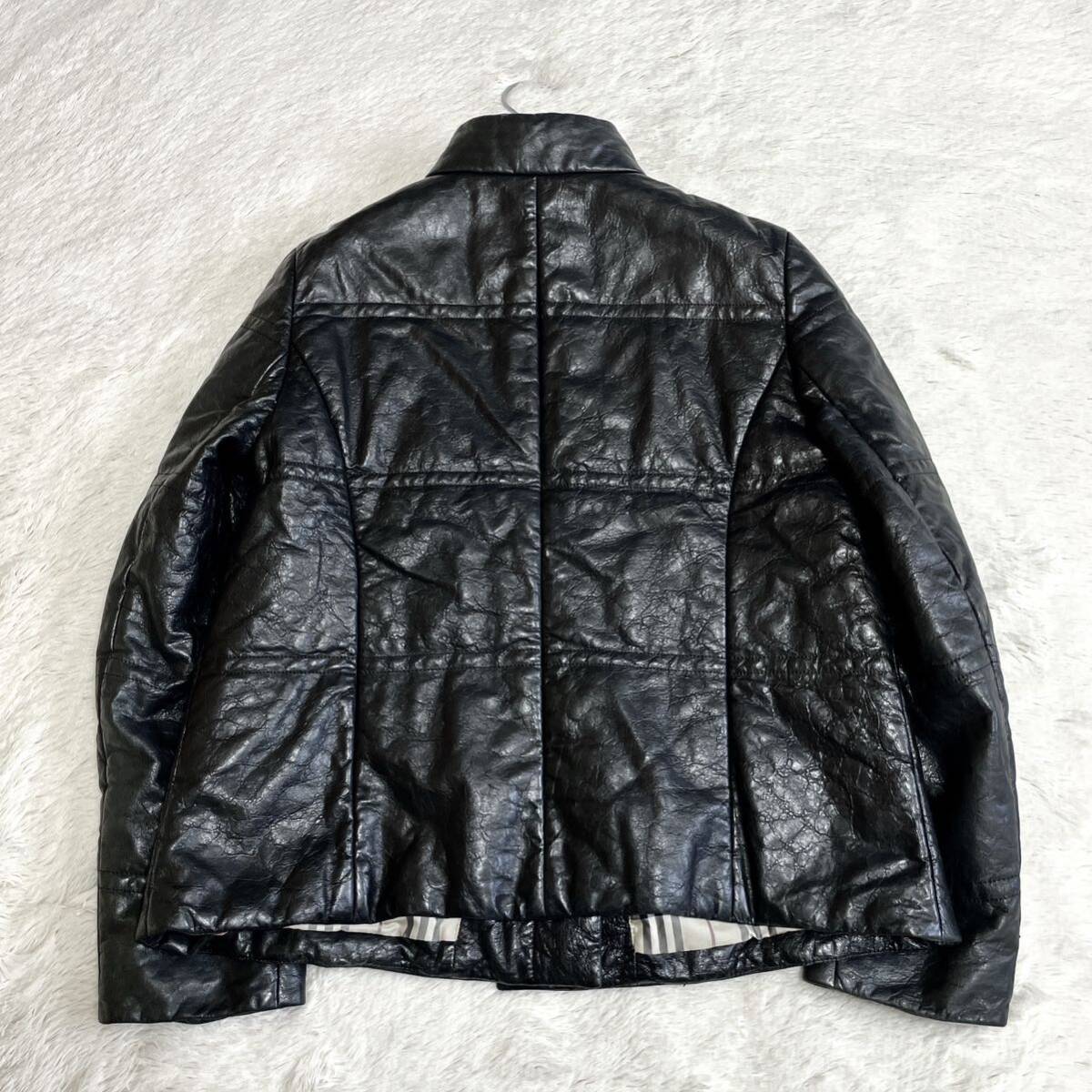 BURBERRY ライダースジャケット レザー シルク クロコダイル 黒 BURBERRY ライダースジャケット レザー シルク クロコダイル 黒