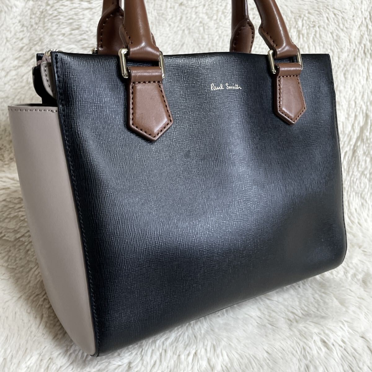 Paul Smith カラーブロック バイカラー 2way ショルダーバッグ Paul Smith カラーブロック バイカラー 2way ショルダーバッグ