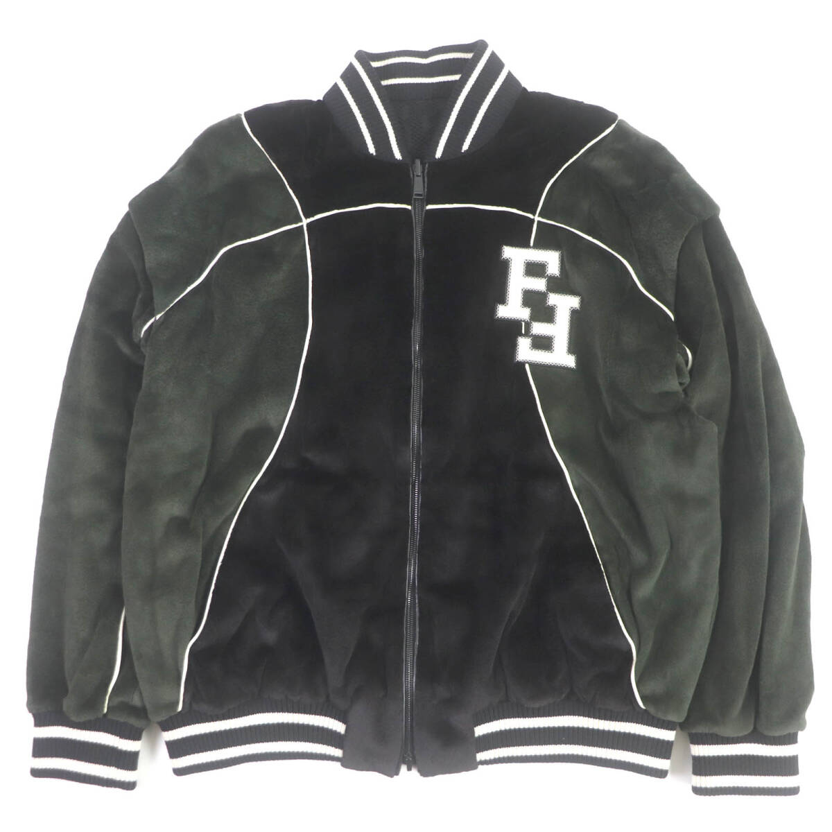 美品□FENDI フェンディ 2020年製 FME263 シェアードミンク FFロゴ リバーシブル 4WAY ボンバージャケット 50 イタリア製 正規品