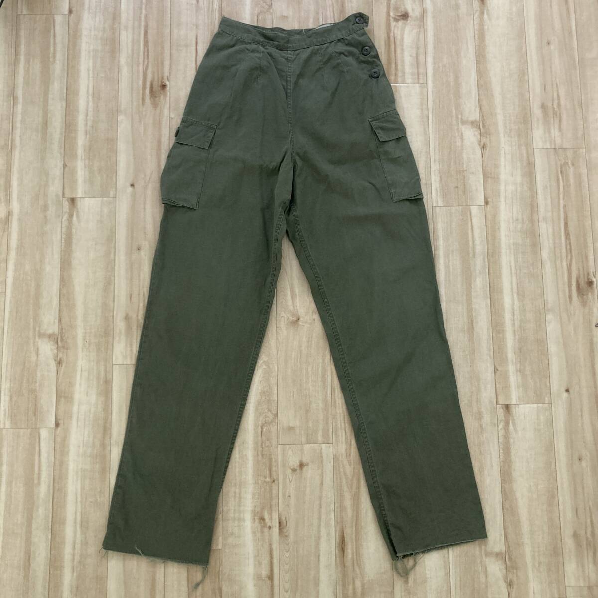 米軍 パンツ ミリタリー カーキ 米軍実物 70s レディース ユーティリティパンツ OG-107 14