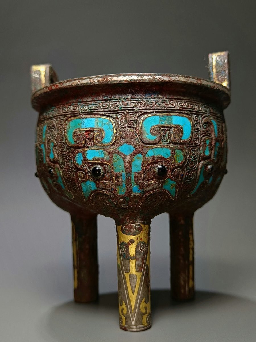 旧蔵 西周時期 青銅 鳳鳥扁壺 置物 銅製品 青銅器 極細工 希少 旧蔵 西周時期 青銅 鳳鳥扁壺 置物 銅製品 青銅器 極細工 希少