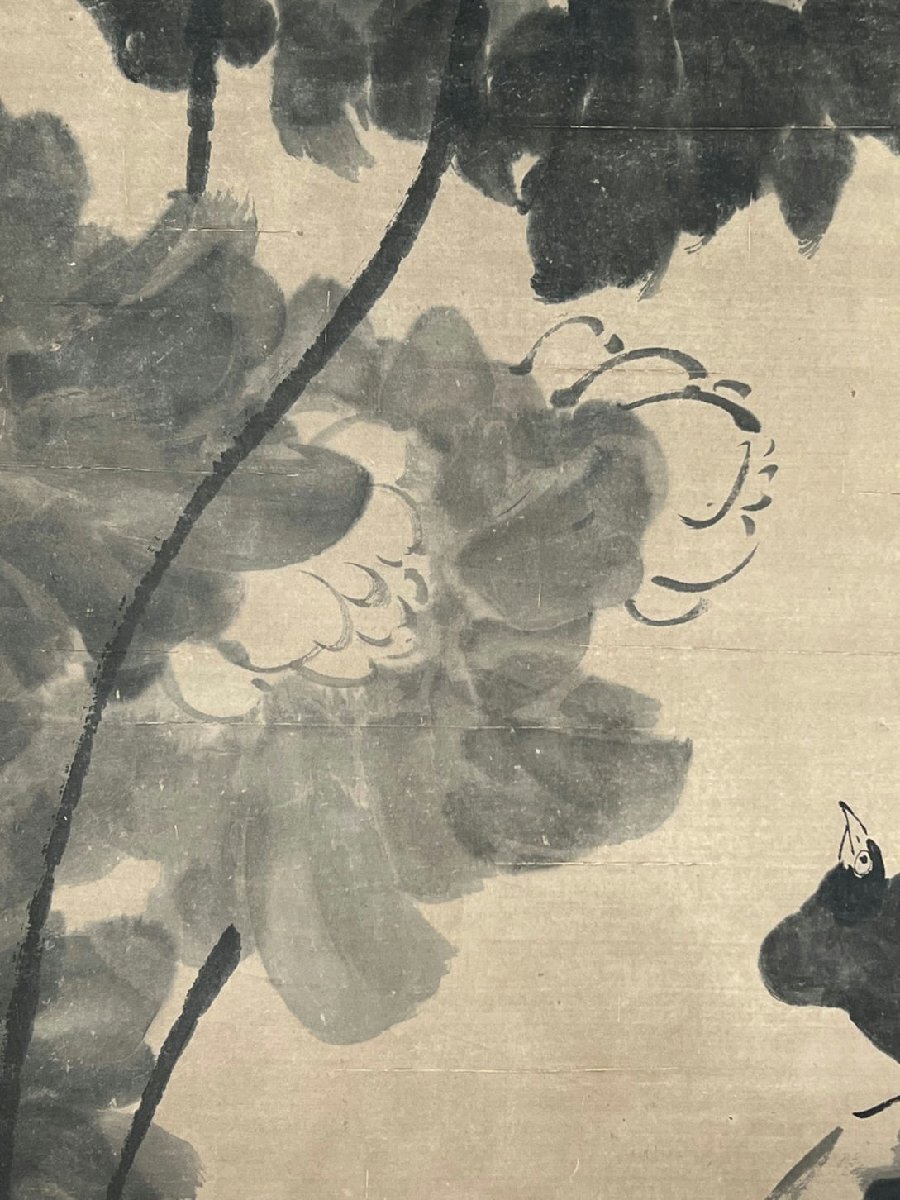 □観心・時代旧蔵□C005中国古書画 八大山人 花鳥図 掛け軸 書画 □観心・時代旧蔵□C005中国古書画 八大山人 花鳥図 掛け軸 書画