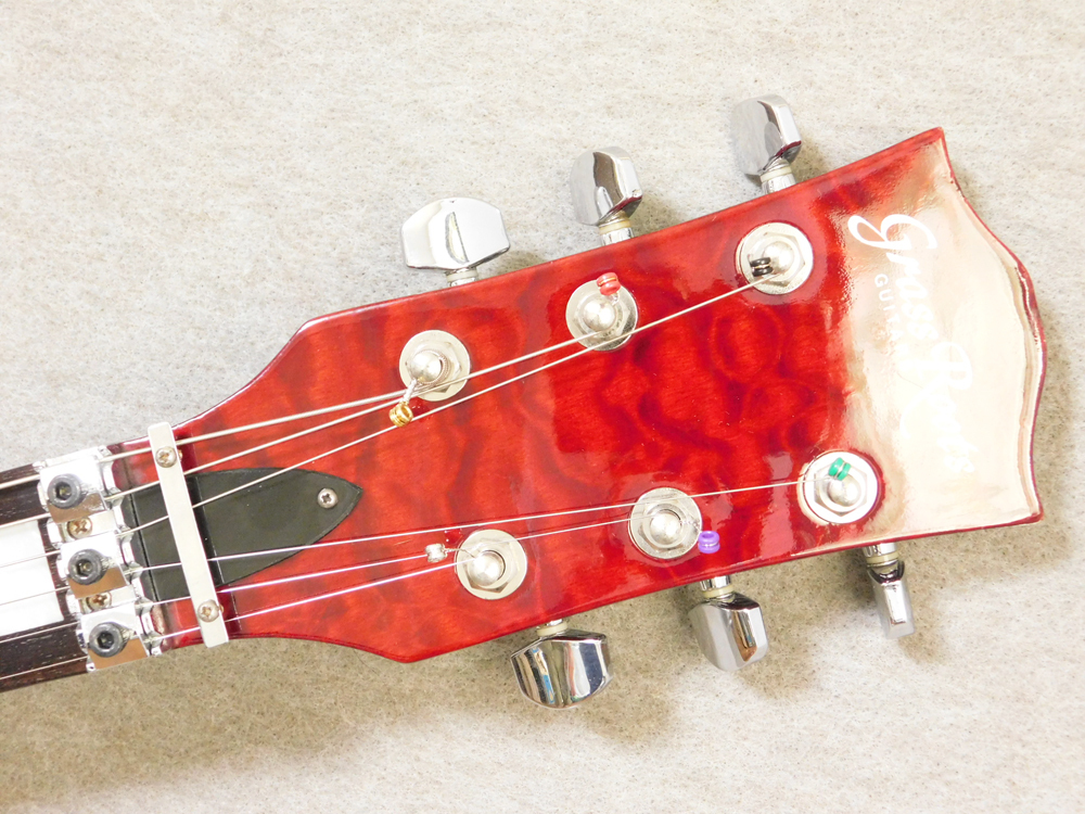 Grass Roots G-LP-49(赤) コイルタップSW付きレスポールタイプ Grass Roots G-LP-49(赤) コイルタップSW付きレスポールタイプ