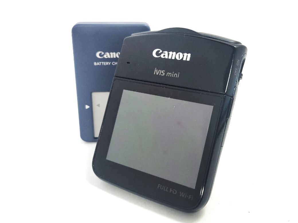 【ジャンク品】Canon/キャノン iVIS mini/アイビス ミニ ビデオカメラ 動画 コンパクト ポケット (50439I4)