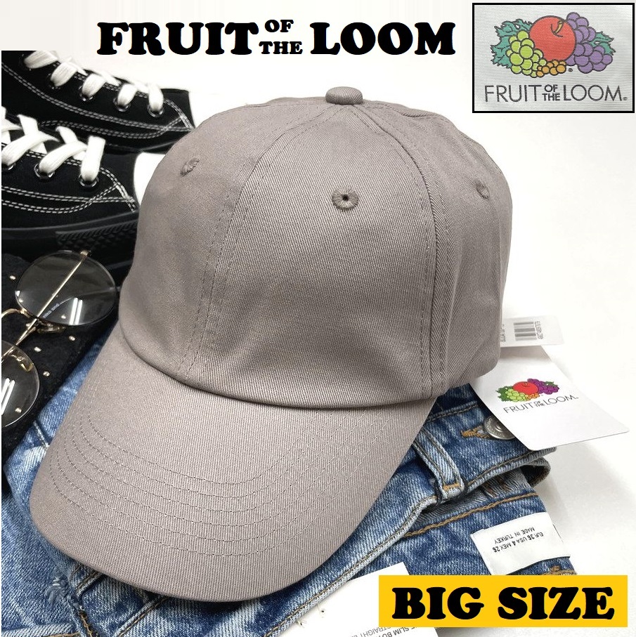 FRUIT OF THE LOOM グレー キャップ アウトドア キャンプ ゴルフ 帽子バイク トラックスポーツ大きいサイズ フルーツオブザルーム