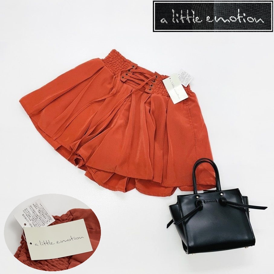/M/ a little emotion オレンジ キュロットスカート 大人可愛い タグ パンツレディースデイリー カジュアル アリトルエモーション