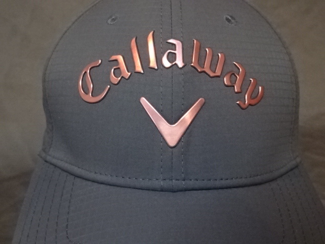 ◆ 激レア USA購入 人気ゴルフブランド キャロウェイ 【Callaway】 ロゴマーク付 ナイロンキャップ グレー 中古良品 ◆