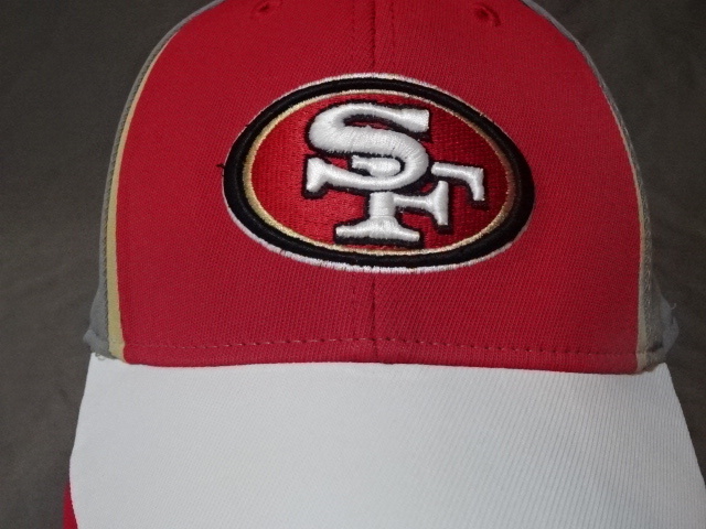 激レア USA購入【Reebok】【NFL TEAM APPAREL】 NFL サンフランシスコ フォーティナイナーズ【San Francisco 49ers】ロゴ刺繍CAP 中古良品
