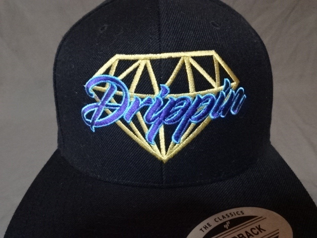 ★ 激レア USA購入 ストリートアメカジ系 【Drippin Diamond】 ロゴ刺繍入り キャップ ブラック 中古良品 ★