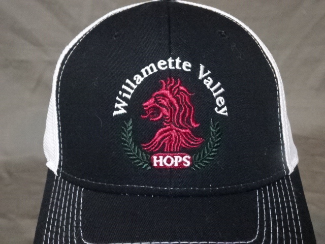 激レア USA購入 アメリカ企業モノ オレゴン州 ビールホップ生産会社【Willamette Valley Hops】 ロゴ刺繍入り メッシュキャップ 中古良品