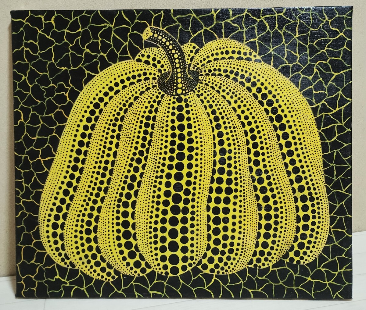 F10号］草間彌生 pumpkin【模写】肉筆保証 /手描き作品/サイン有/アクリル/油彩/油絵/絵画/ 額縁/検索 （草間彌生）（ジミー大西）(静物画)｜売買されたオークション情報、Yahoo!オークション(旧ヤフオク!)  の商品情報をアーカイブ公開 - オークファン（aucfan.com）