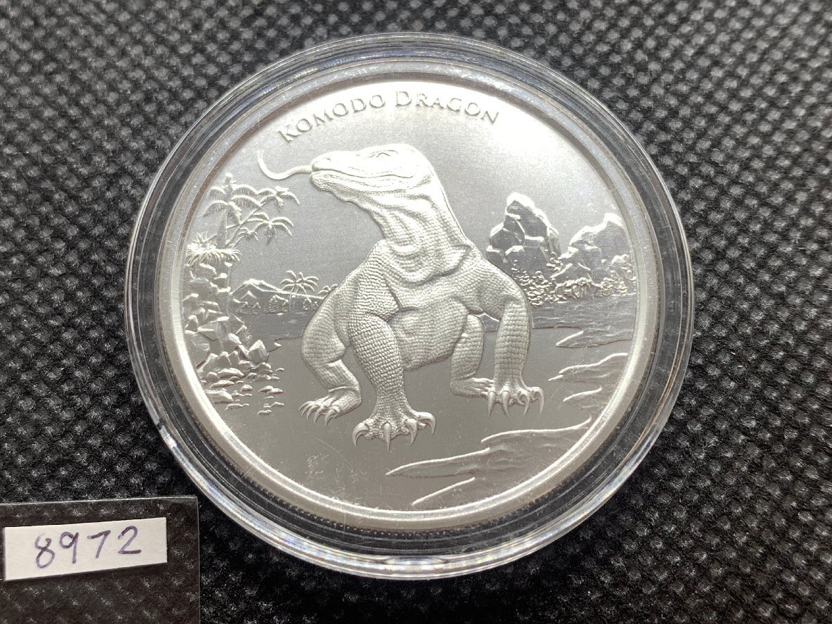 2022年 トケラウ コモドドラゴン 純銀 1オンス銀貨 31.1 グラム 2022年 (新品) トケラウ「コモドドラゴン」純銀 1