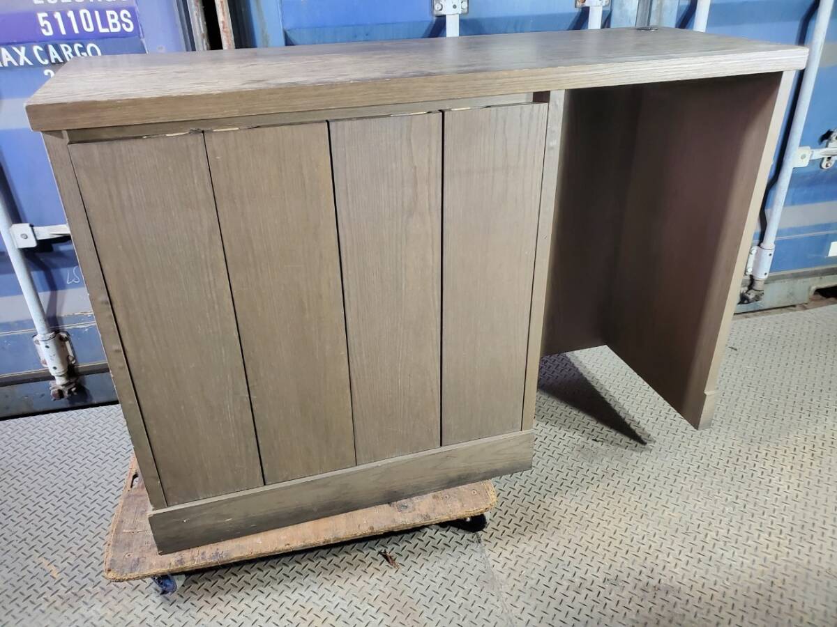 M2799-5【引取歓迎】W1400×D500×H950㎜ レジ台 リビングボード 収納 キャッサー台 レジカウンター お会計 什器