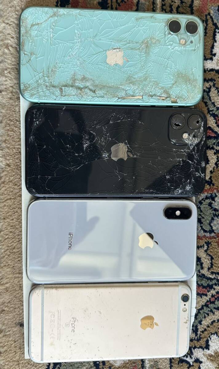 iPhone Apple スマートフォン junk 4台まとめ353987105684220