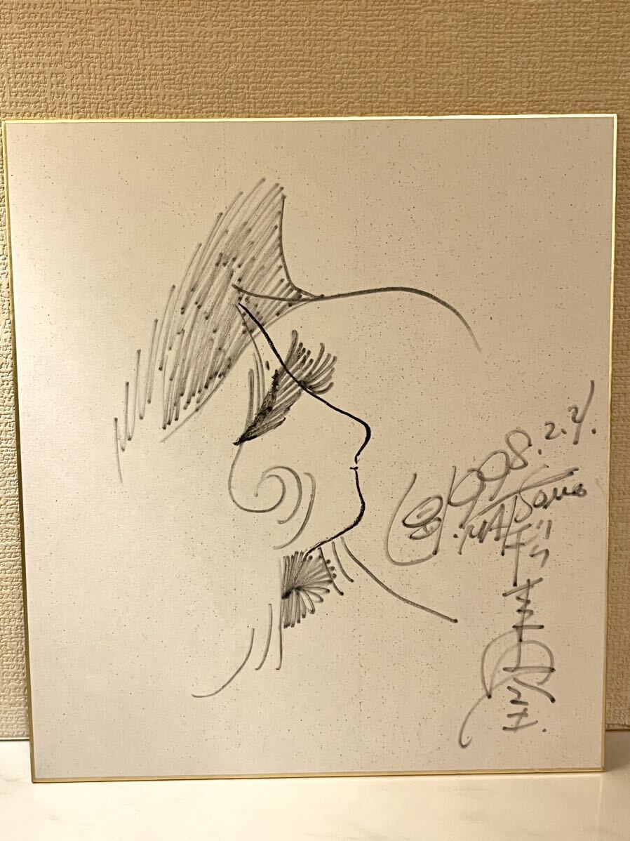 松本零士 銀河鉄道999 メーテルイラスト 直筆サイン色紙 1998年 松本零士 銀河鉄道999 メーテルイラスト 直筆サイン色紙 1998年
