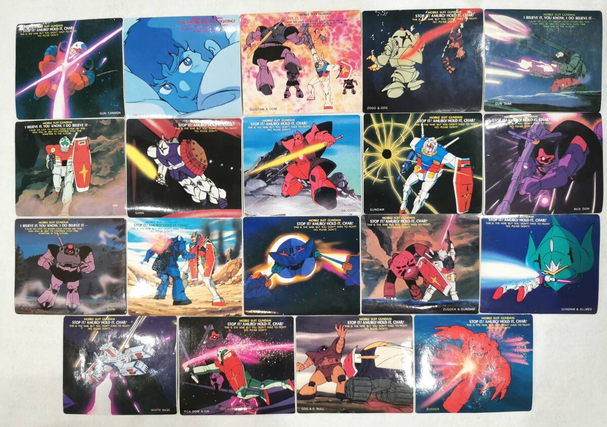 当時物 カバヤ ★ 機動戦士ガンダム ★ シール 19枚セット ギャン ズゴック ゲルググ ジオング グフなど 検索 / 昭和レトロ アムロ シャア