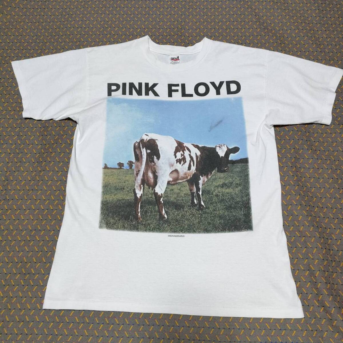 Pink Floyd 原子心母　ラグラン　 Tシャツ　サイズL Pink Floyd - Atom Heart Mother 1970 T-Shirt (Black) - Bear's