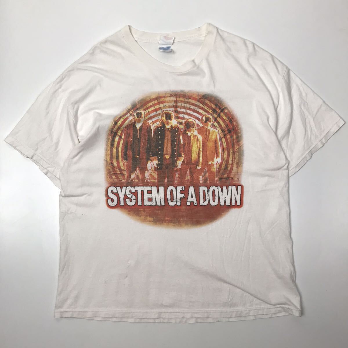 Tシャツ バンドTシャツ SYSTEM OF A DOWN メタル　North American Tour 2005 北米ツアー ホワイト 白　XLサイズ TENNESSEE RIVER
