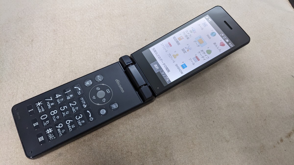 D5136 docomo SIMフリー AQUOSケータイ SH-02L SHARP 4Gガラホ 簡易確認&簡易清掃&初期化OK 判定○ WebにてSIMロック解除手続受付済