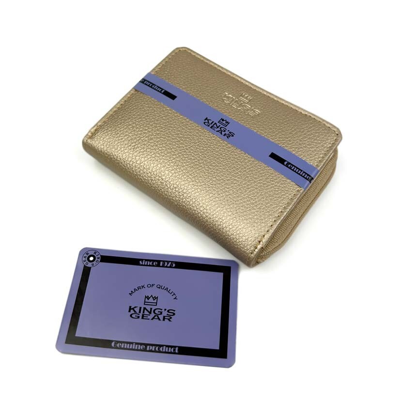 KIMGS GEAR(キングスギア) PUレザー ゴールドカラー 二つ折り KIMGS GEAR(キングスギア) PUレザー ゴールドカラー 二つ折り