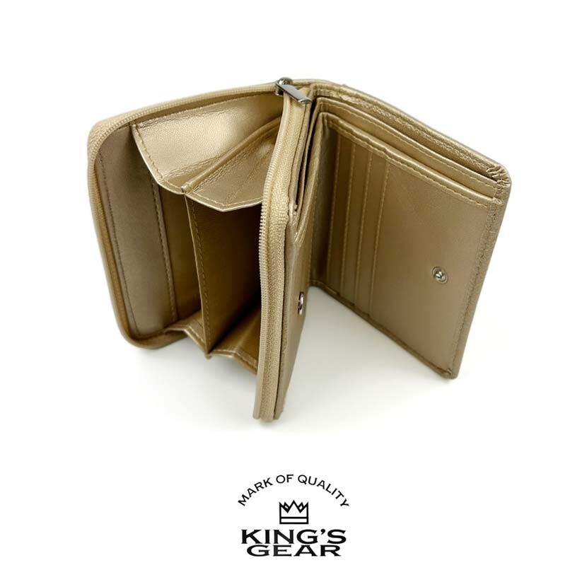 KIMGS GEAR(キングスギア) PUレザー ゴールドカラー 二つ折り KIMGS GEAR(キングスギア) PUレザー ゴールドカラー 二つ折り