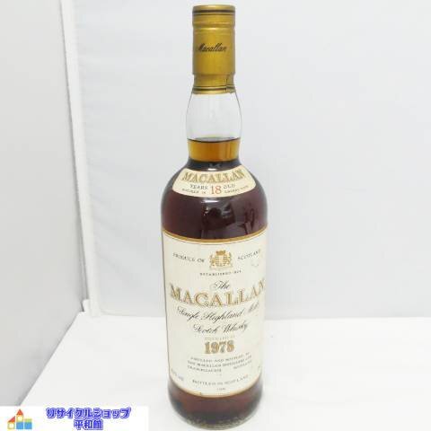 古酒　希少　ザ マッカラン 18年　1978　The MACALLAN　 DISTILLED IN　750ｍｌ　43％　未開封
