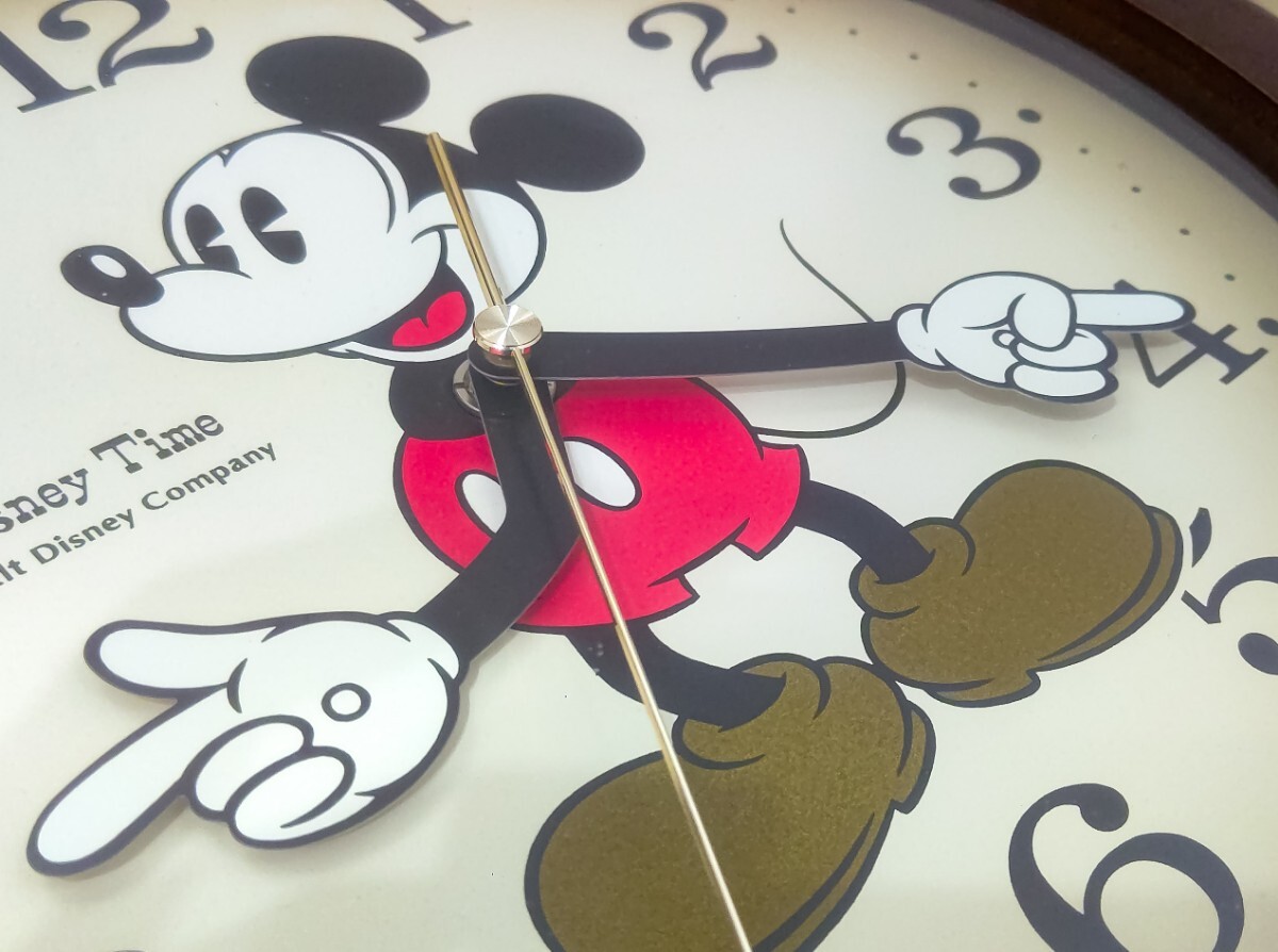 Disney Time ディズニータイム 木枠 レトロ 掛け時計 ウォール Disney Time ディズニータイム 木枠 レトロ 掛け時計 ウォール