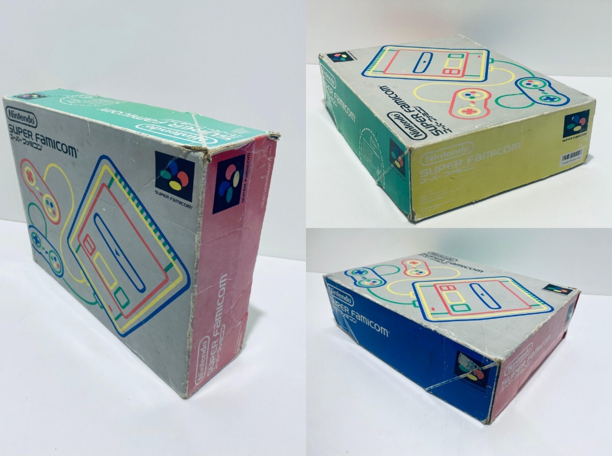  рабочий товар Nintendo nintendo Super Famicom SHVC-001 управление AC адаптор AV кабель с ящиком, комплект редкий товар retro игра (N-41)