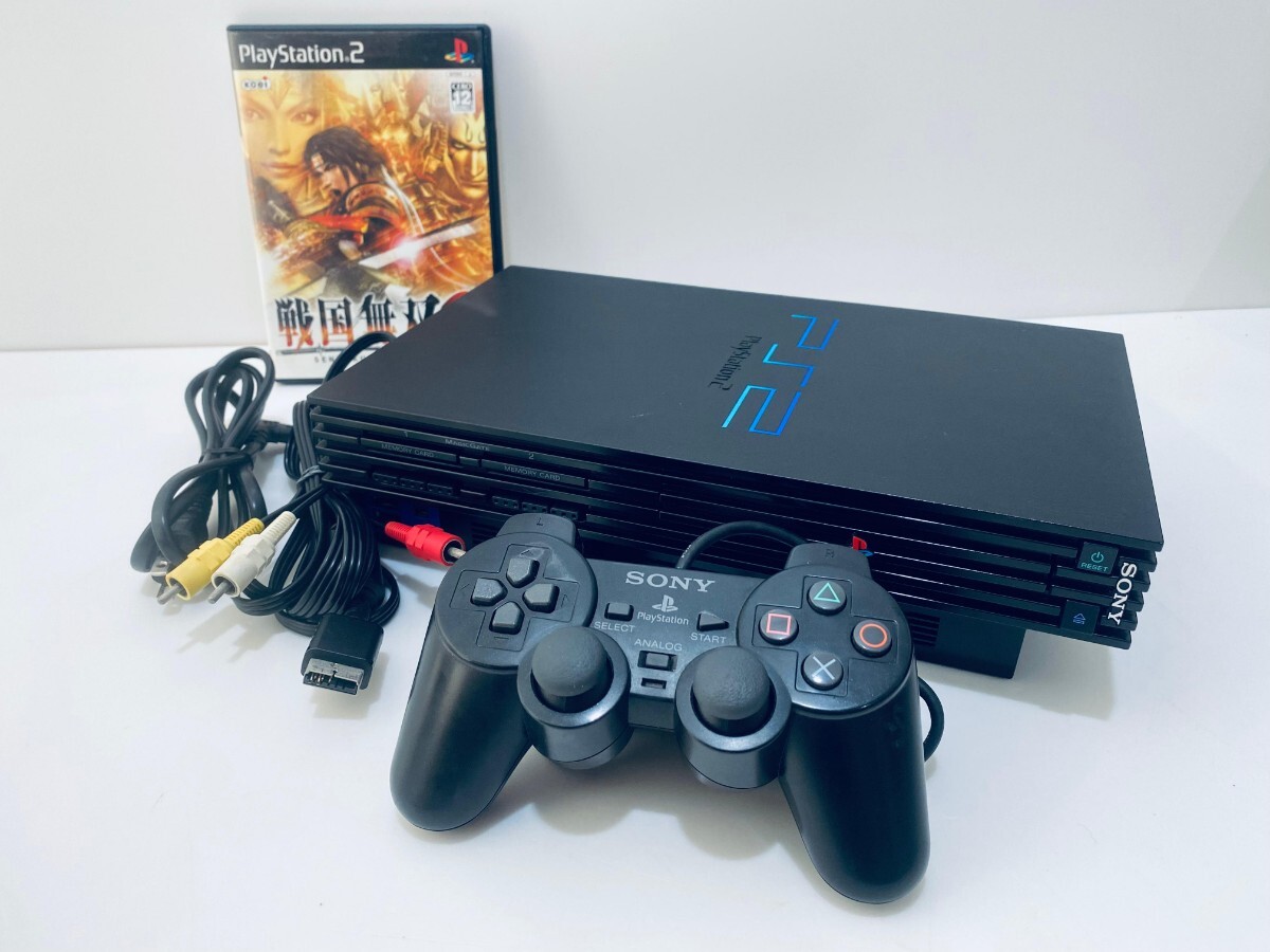 美品 / 動作品 SONY PS2 プレイステーション2 SCPH-35000ブラック 2 本体 コントローラ クリア プレステ PlayStatio2 希少品 (N-9)