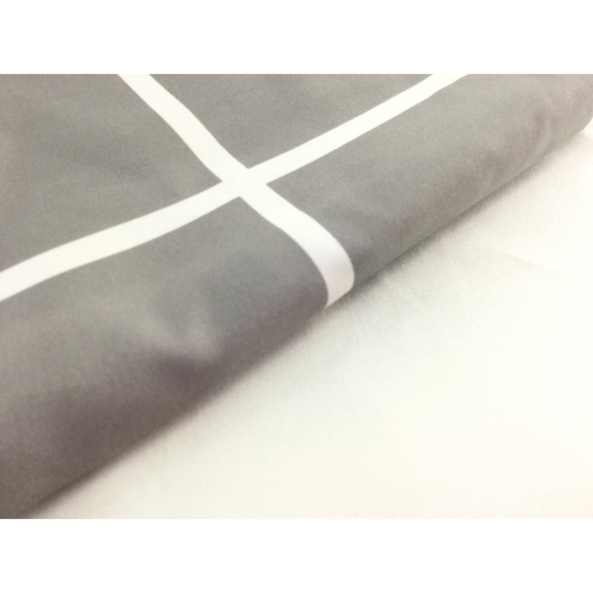 寢具カバー 3點(diǎn)セット シングル 幅150x210cm グラフチェック柄 チャコールグレー