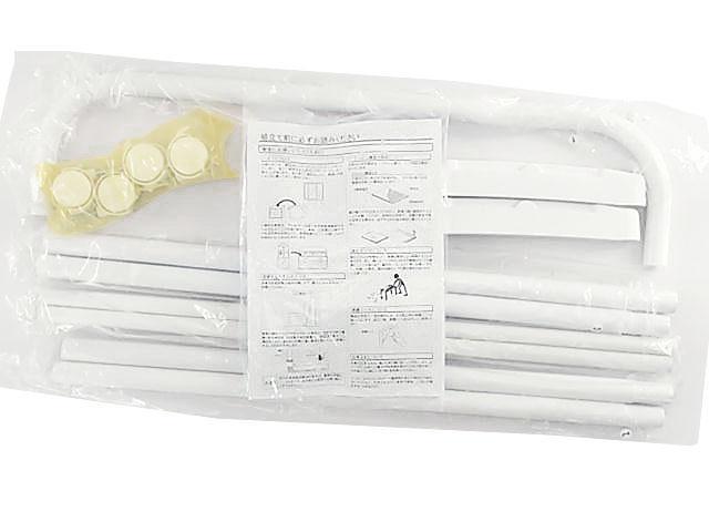 ハンガーラック 工具不要 組み立て簡単 キャスター付き 高さ150cm ホワイト