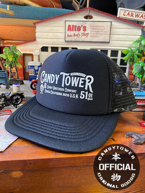 キャンディタワー　オフィシャル　メッシュキャップ　（ブラック）　■　アメリカン雑貨　アメリカ雑貨