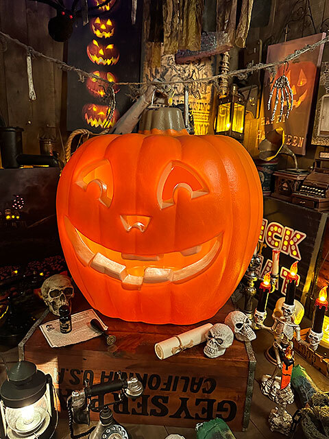 超特大サイズ！　ビッグ　パンプキンランタン　ラウンド　52cm　（XXLサイズ）　ハロウィン　ジャック・オ・ランタン　カボチャ　オバケ