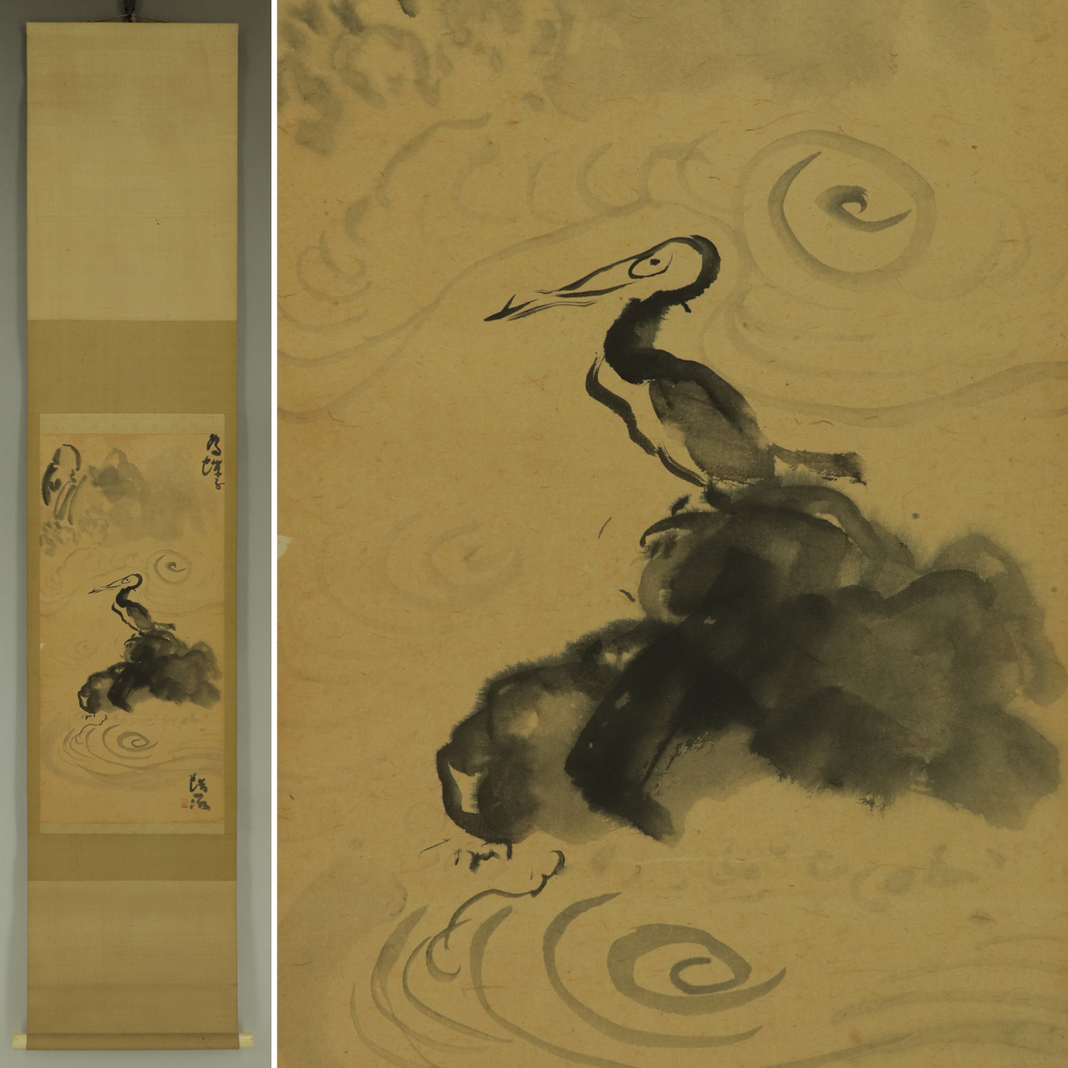 千葉手賀沼の自然を描く,日下賢二,時計台と鳥,4号油彩,青い 千葉手賀沼の自然を描く,日下賢二,時計台と鳥,4号油彩,青い