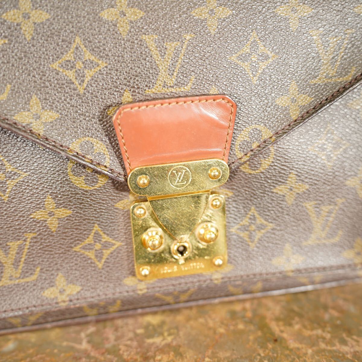 LOUIS VUITTON 882V I MONOGRAM PATTERNED 2WAY SHOULDER BAG LOUIS VUITTON 882V I MONOGRAM PATTERNED 2WAY SHOULDER BAG