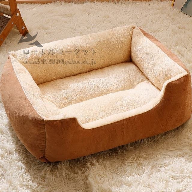  кошка собака bed домашнее животное bed нежный ...... товары для домашних животных предотвращение скольжения подушка коврик мягкий выдерживающий кусание осень-зима кофе XL размер 