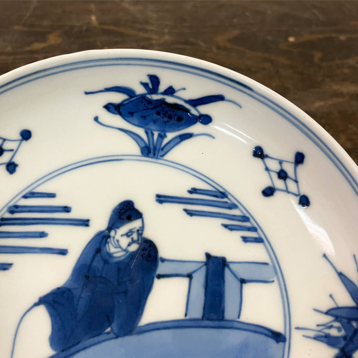 道八 染付 皿 骨董 アンティーク 5枚 道八 染付 皿 骨董 アンティーク 5枚 道八 染付 皿 骨董