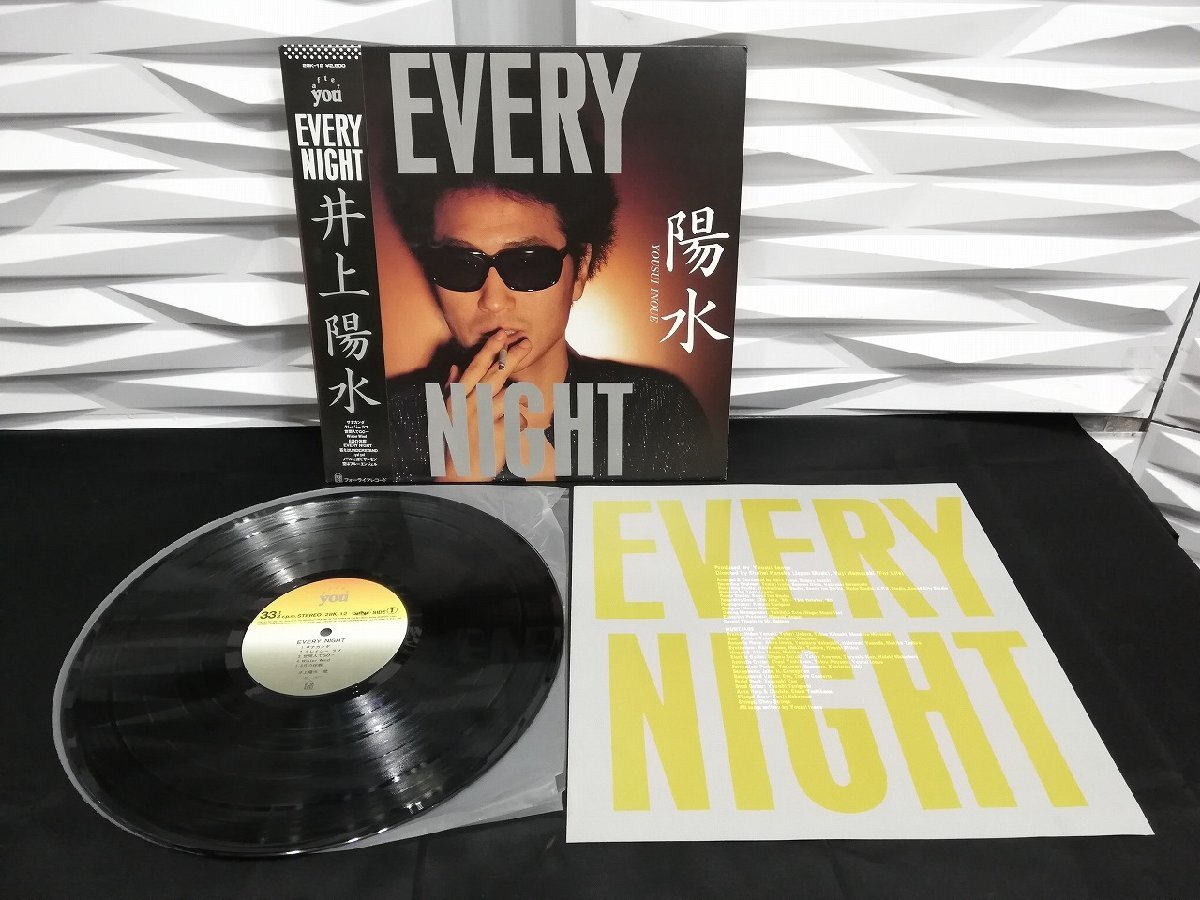 【ハイブリッド洗浄】レコード/LP/FOR LIFE/28K-12/井上陽水/EVERY NIGHT【3點(diǎn)以上で送料無料!! 】m0o7418