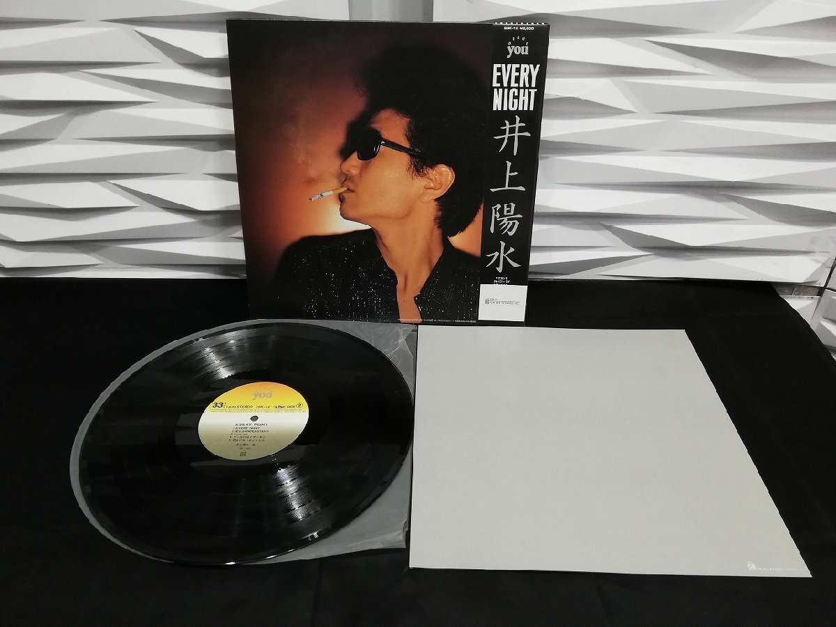【ハイブリッド洗浄】レコード/LP/FOR LIFE/28K-12/井上陽水/EVERY NIGHT【3點(diǎn)以上で送料無料!! 】m0o7418