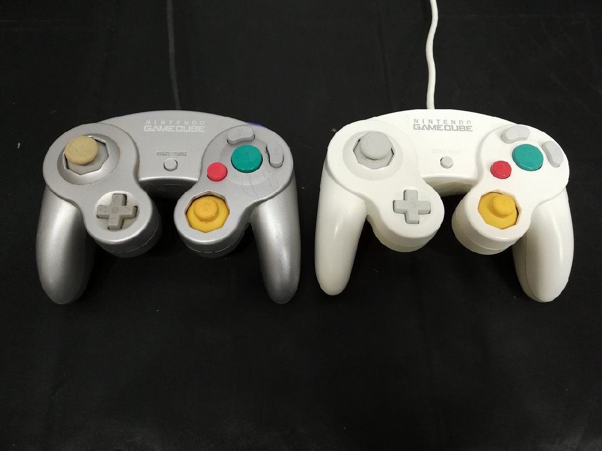 ◇大感謝祭!!!◆任天堂/Nintendo GAMECUBE コントローラー 2本セット ホワイト/シルバー ゲームキューブ 動作未確認品 ◆下取歓迎 m0o7906