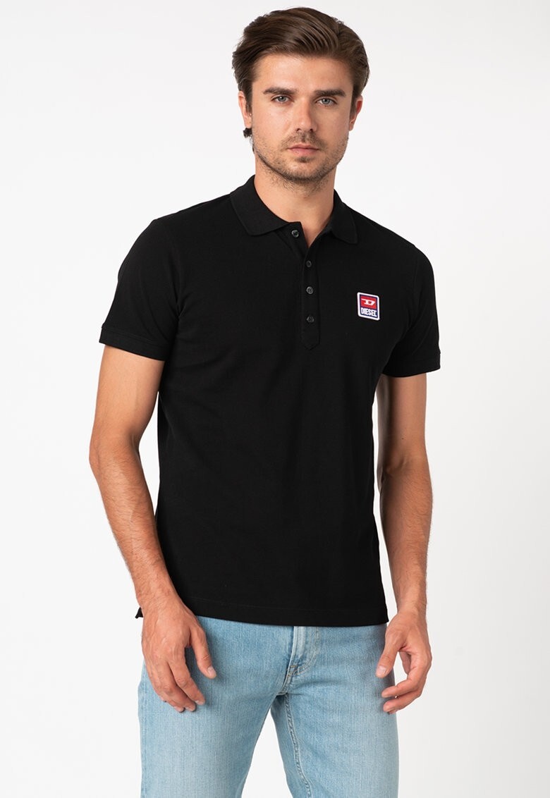 【新品未使用】DIESEL ディーゼル 半袖 ポロシャツ Ｓ（日本メンズM相當(dāng)）定価16,280円 ブラック 黒 レア