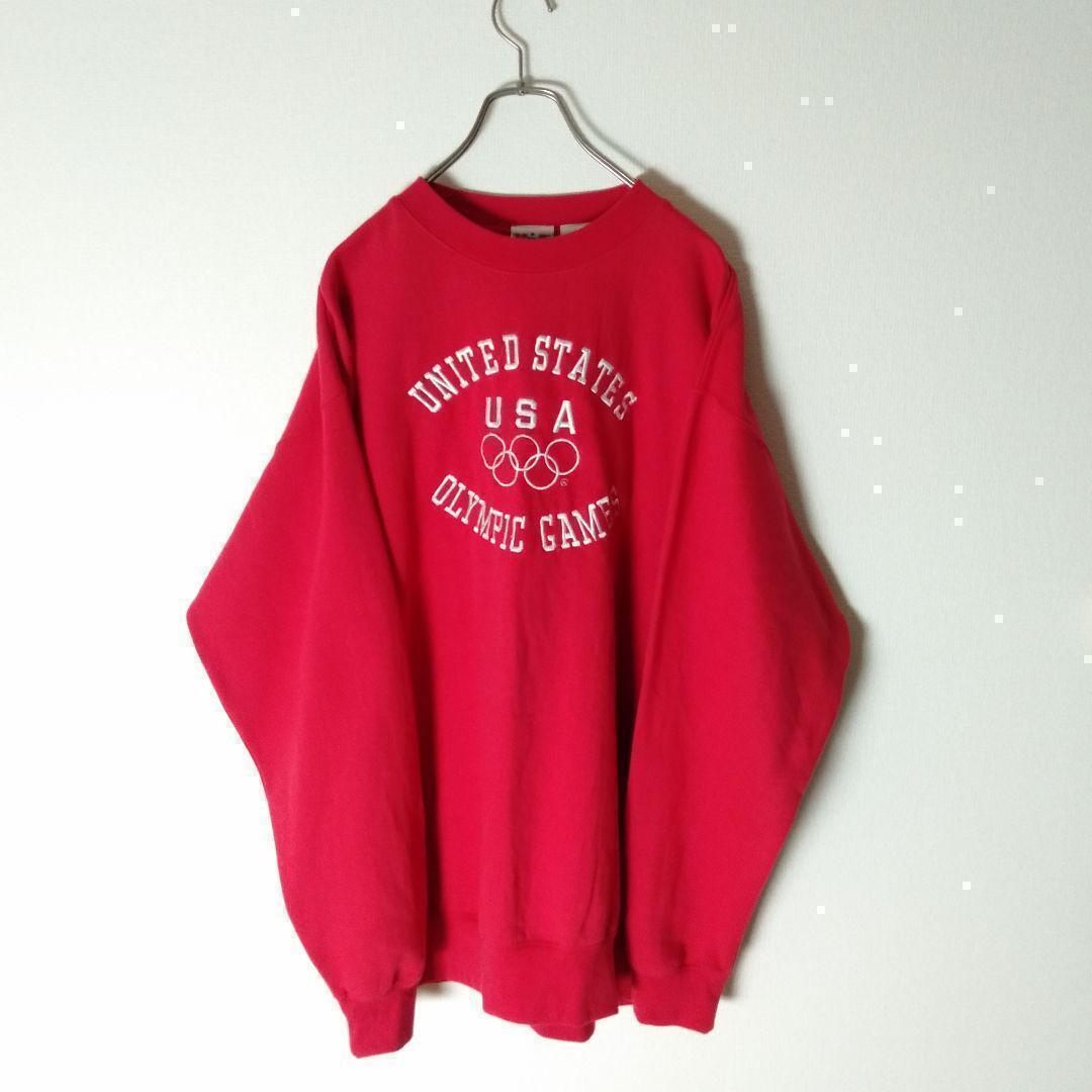 USA 刺繍スウェット 3XL 刺繍デザイン 海外古着 ビッグサイズ A483_画像4