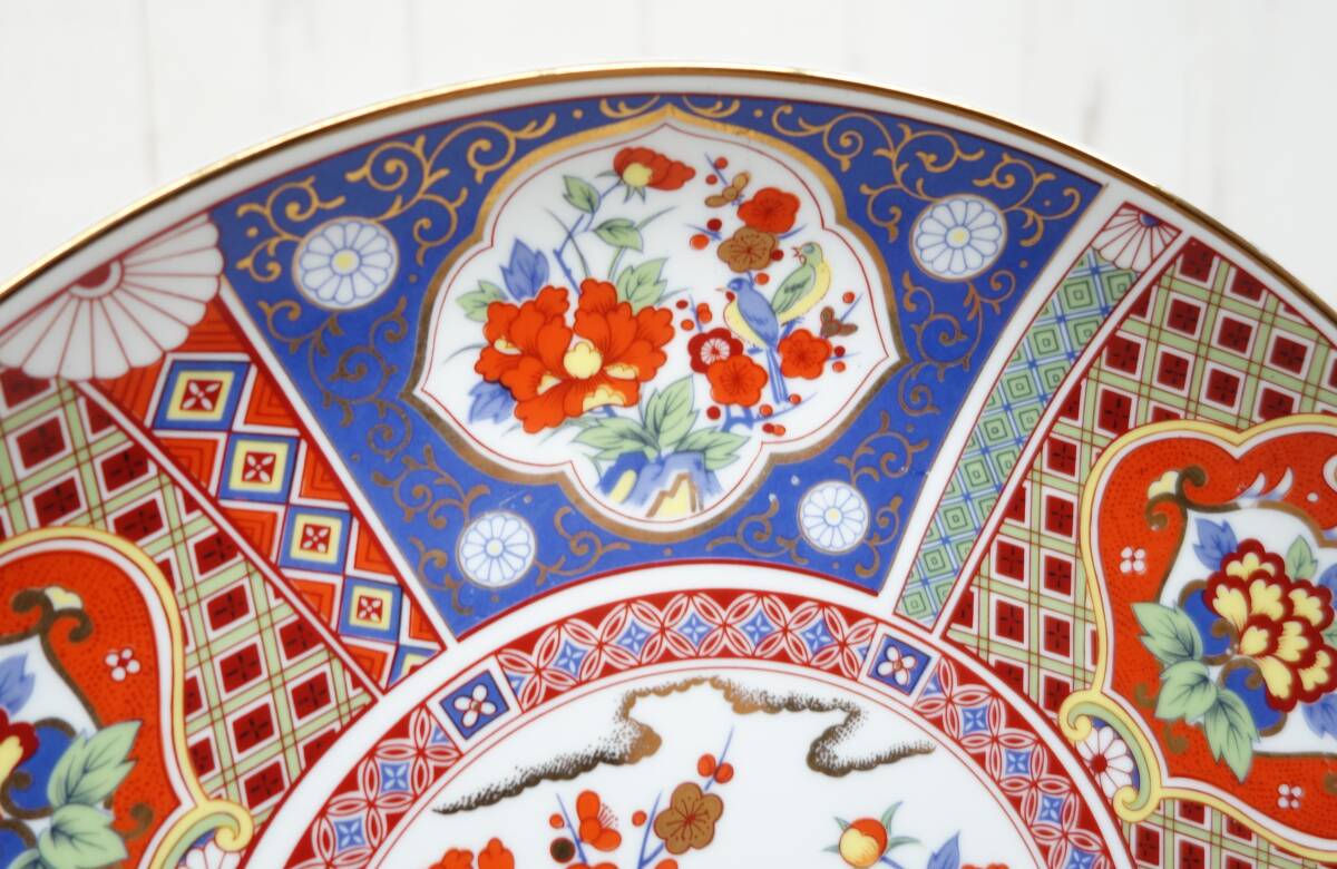 有田焼 若山窯 *古伊万里柄 金彩 色絵 金襴手 梅 牡丹 花鳥図 有田焼 若山窯 *古伊万里柄 金彩 色絵 金襴手 梅 牡丹 花鳥図