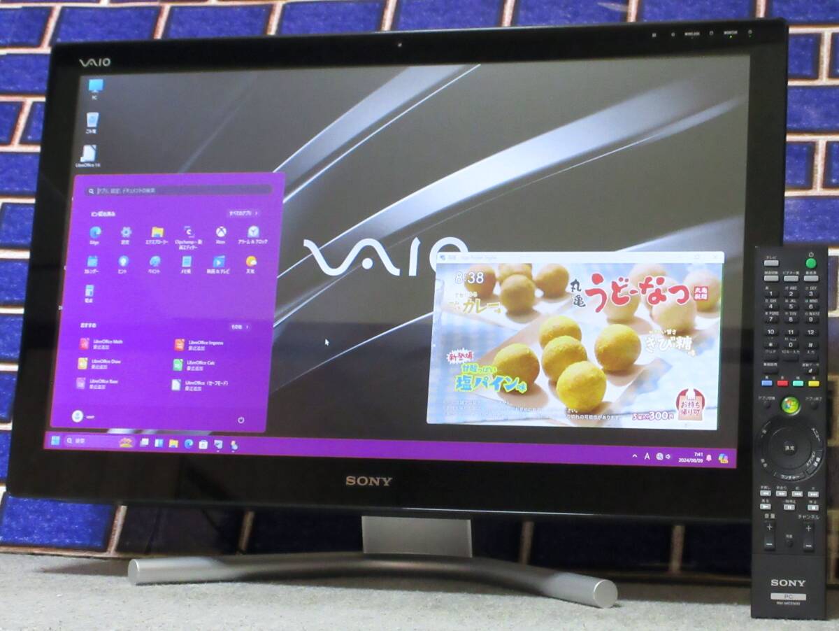 ◆Win11/スグつくTV/快速i7-3630QM＆大容量2TB/BRAVIAタッチ24型ワイド/地デジW録画/リモコン付/Wi-fi/WebCam/Bluetooth/Office/SVL241◆