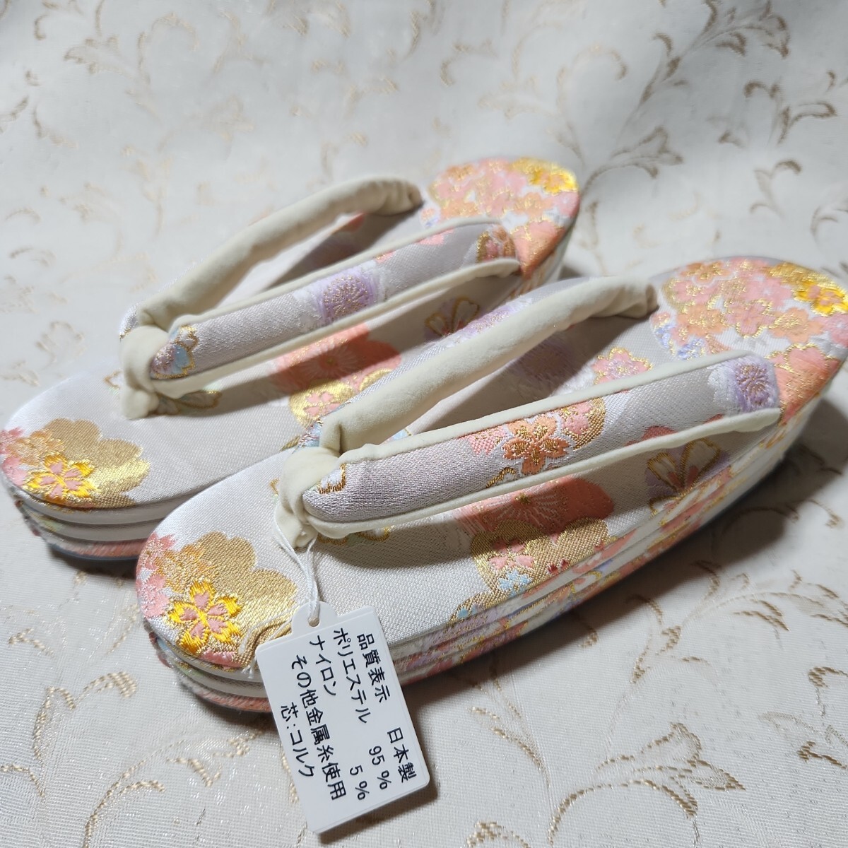 #8-636 七五三 お正月 お祝い 女児 草履 21.5cm