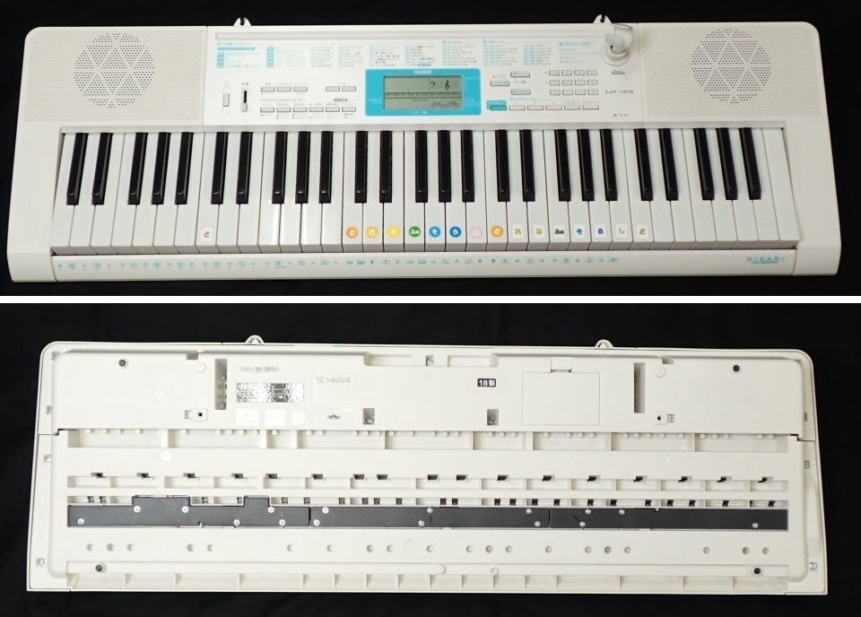 ◇CASIO/カシオ 光ナビゲーションキーボード LK-128/ホワイト系