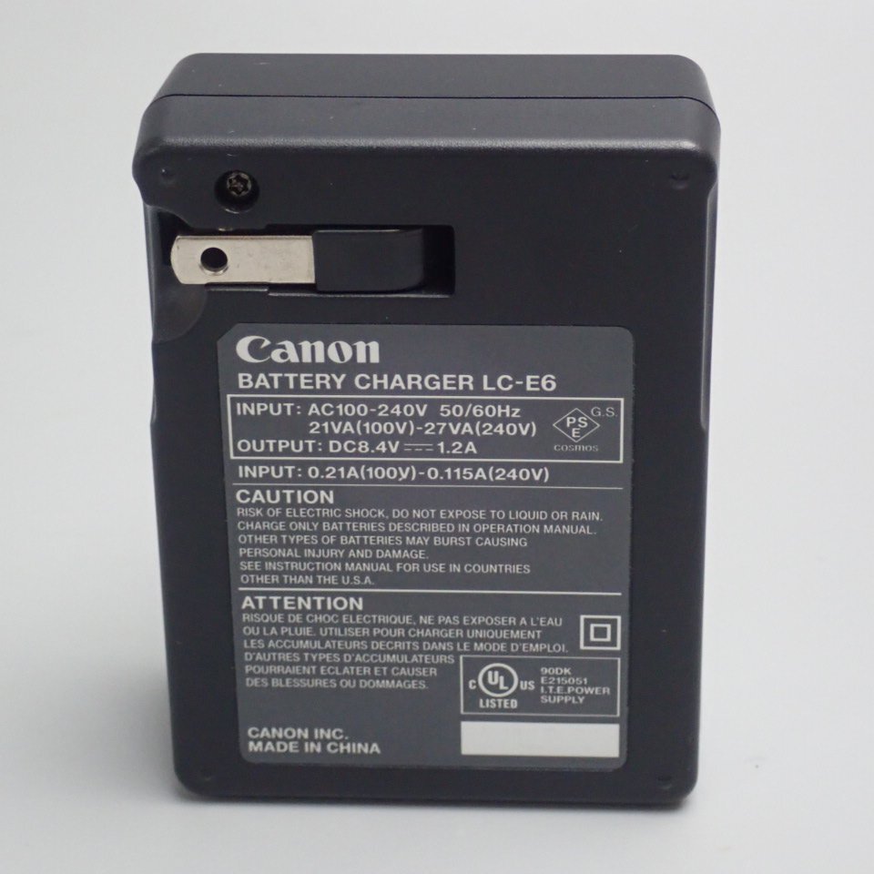 Canon/キャノン 一眼レフカメラ用 バッテリーチャージャー LC-E6 Canon/キャノン 一眼レフカメラ用 バッテリーチャージャー LC-E6